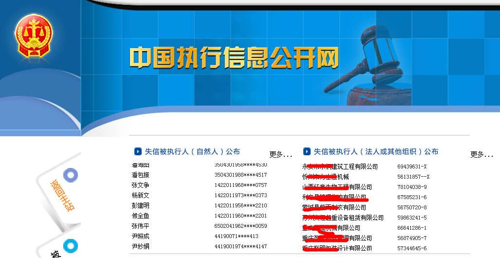 失信公司網(wǎng)絡曝光